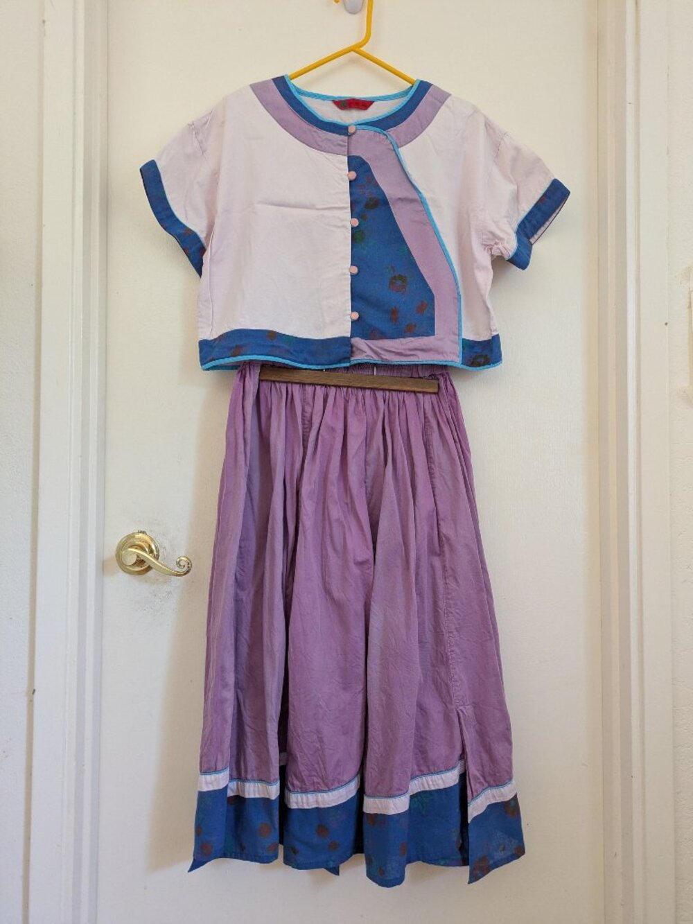2 Pieces Purple Dress